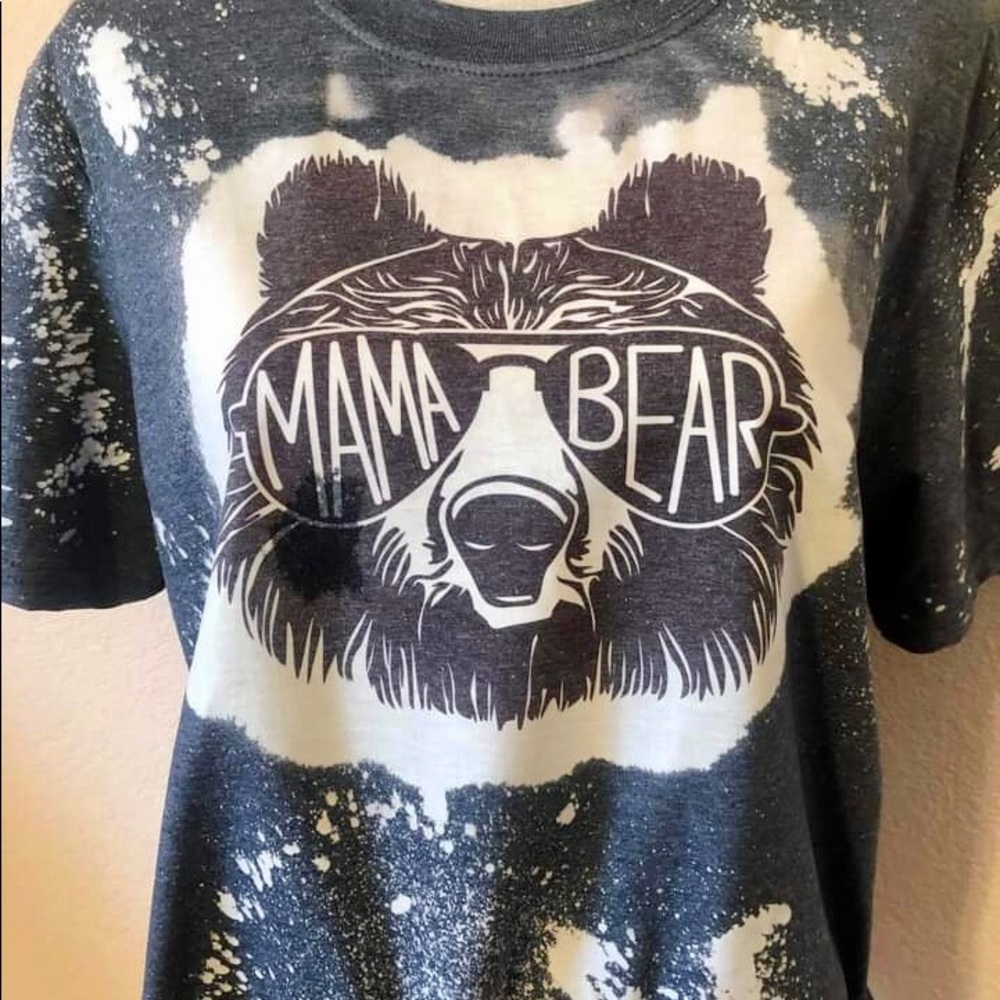 WHISKEY KISS Mama Bear Bleach Dye Graphic Tee - Picture 5 of 5
